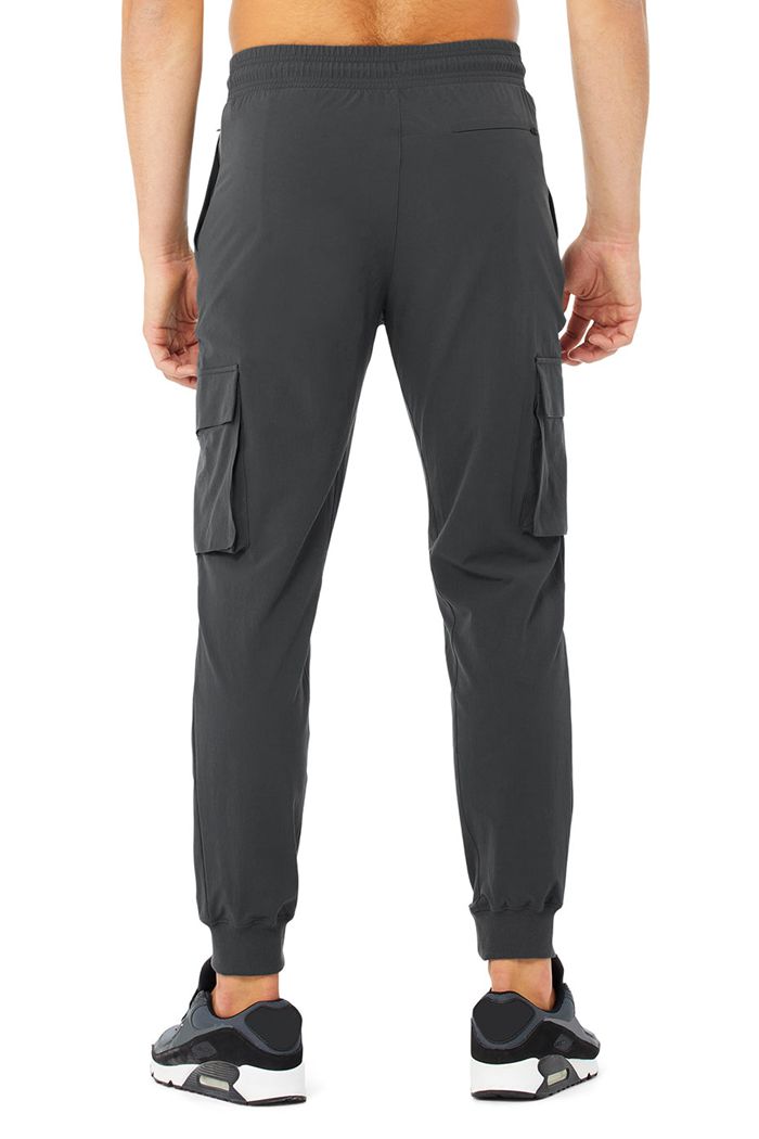 Alo Yoga Cargo Division Field Men's Pants Dark Grey | 36ZOYMRAF