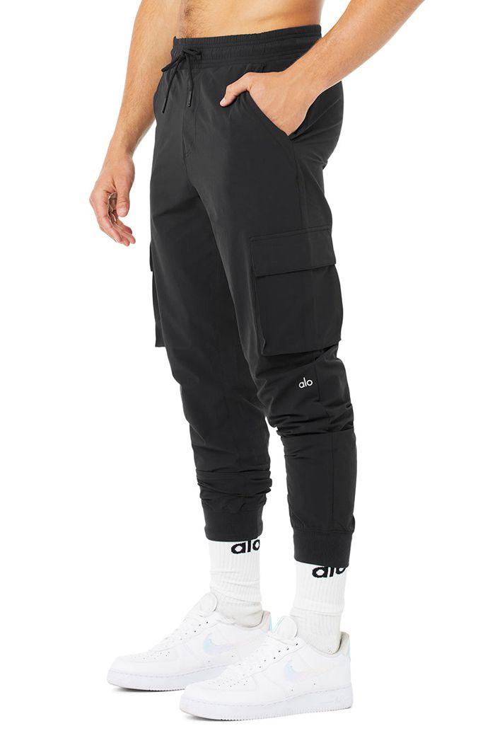 Alo Yoga Cargo Division Field Men\'s Pants Black | 56OHBQKLR