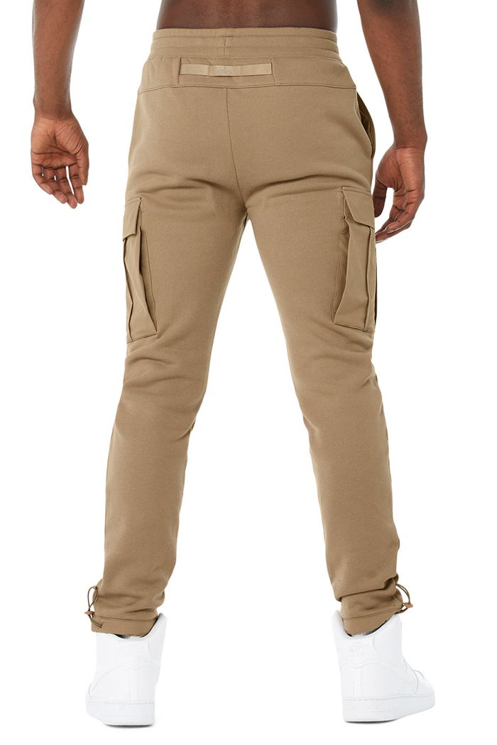 Alo Yoga Cargo Traverse Sweat Men's Pants Brown | 15UAPXNEC