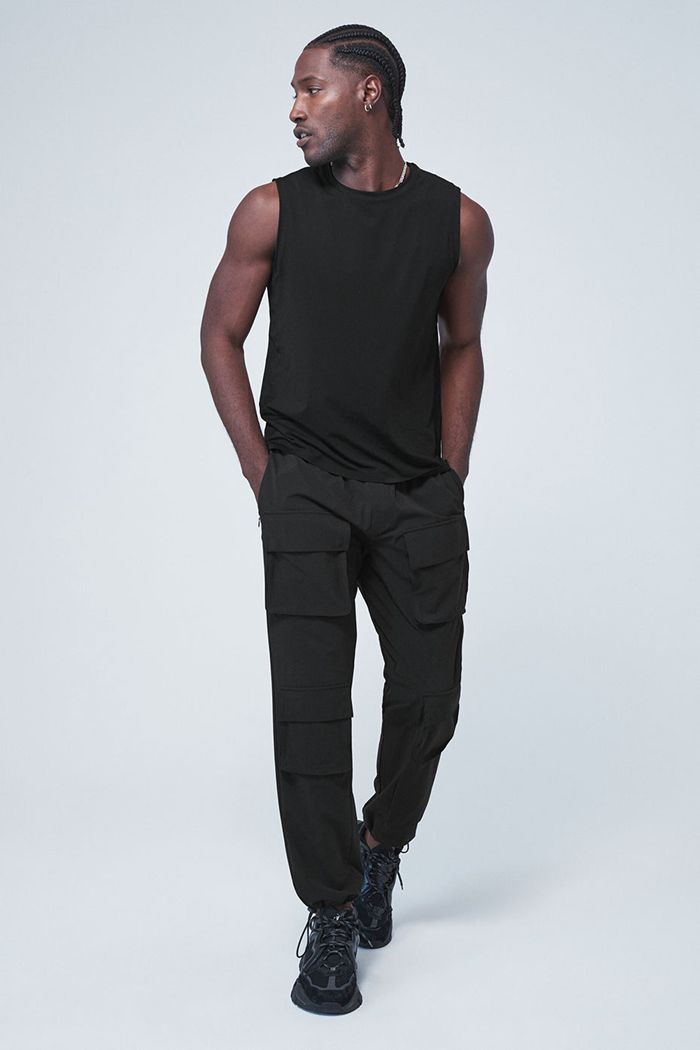 Alo Yoga Cargo Venture Men's Pants Black | 60VHKCDJL