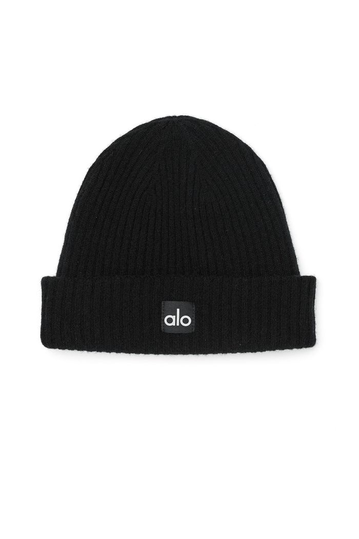 Alo Yoga Cashmere Women\'s Beanie Black | 29EWFXCYD