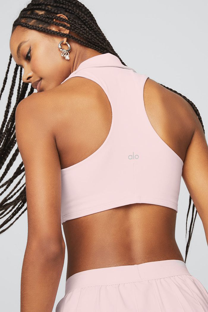 Alo Yoga Charmed Collar Women's Bras Pink | 95ZTRMIYN