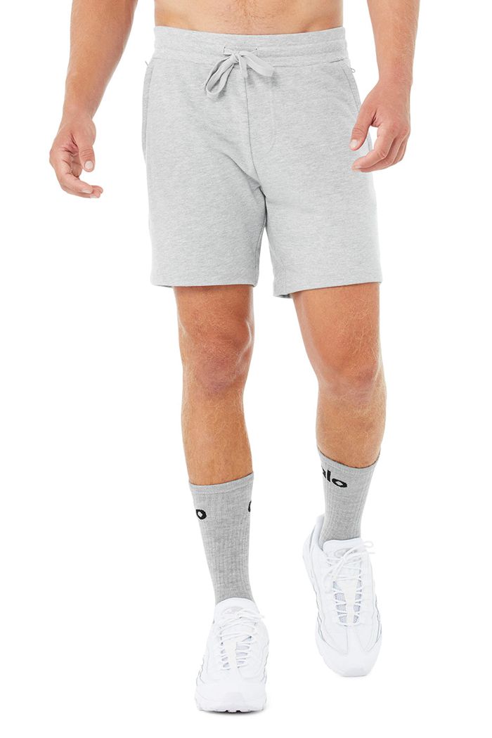 Alo Yoga Chill Men\'s Short Grey | 76EQHOICL