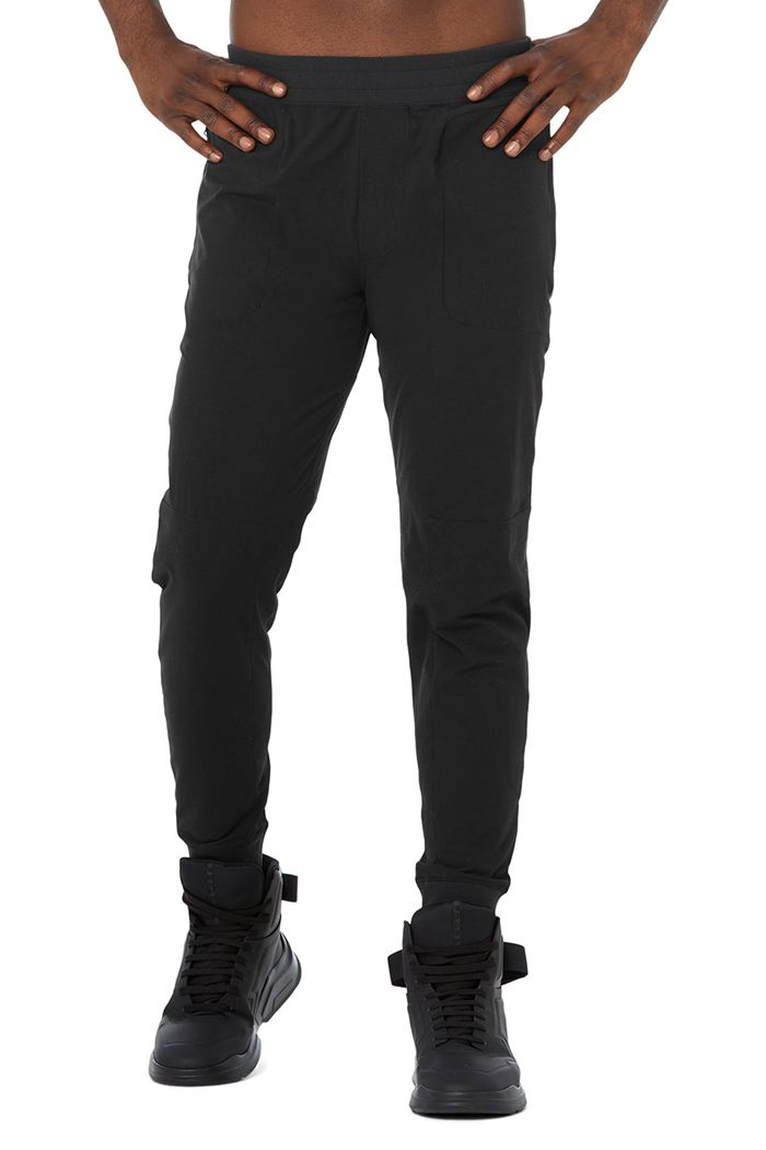 Alo Yoga Co-Op Men\'s Pants Black | 65ZTSDWUX