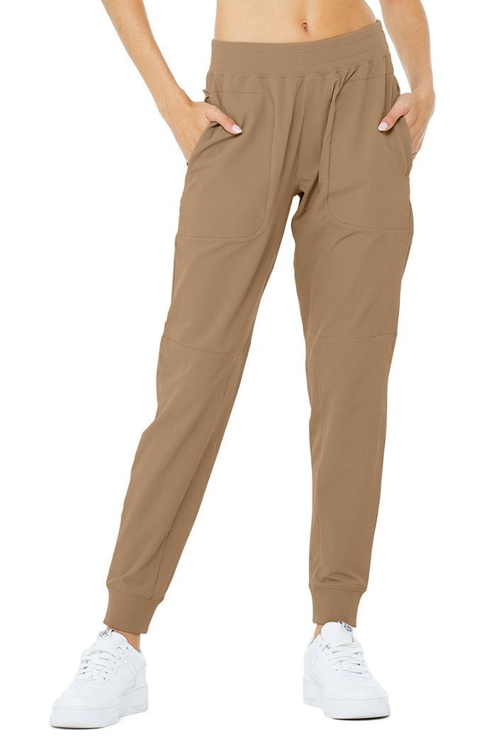 Alo Yoga Co-Op Women\'s Pants Brown | 65FCEXRYT