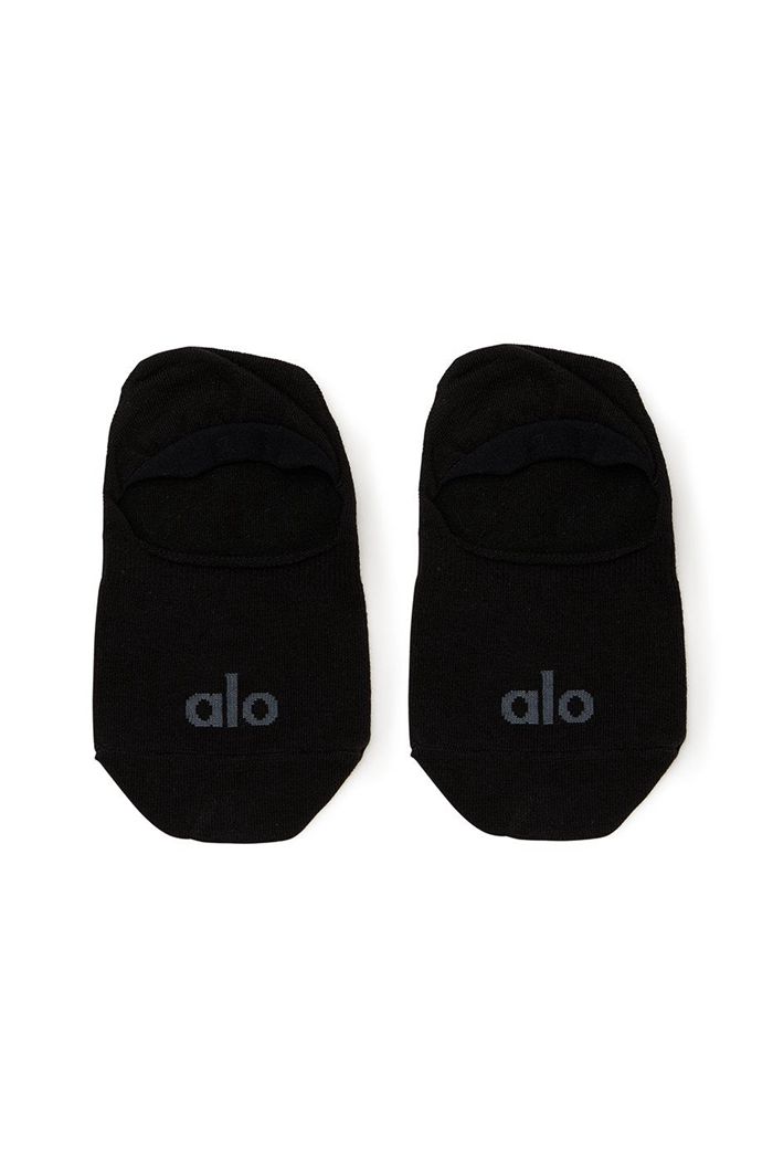 Alo Yoga Conceal Women\'s Socks Black Grey | 64FTMDCVK