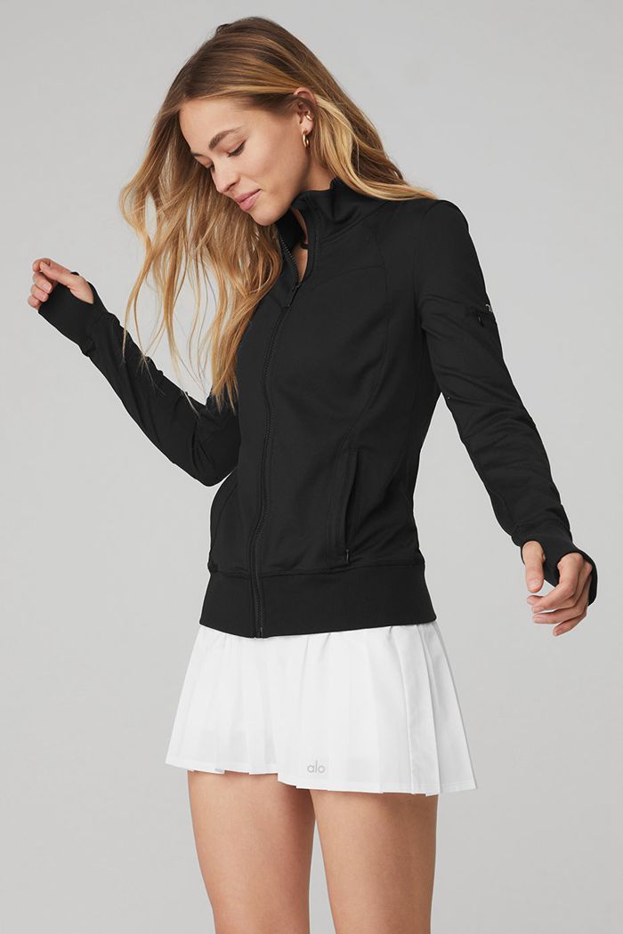 Alo Yoga Contour Women's Jackets Black | 21CFNDLTI