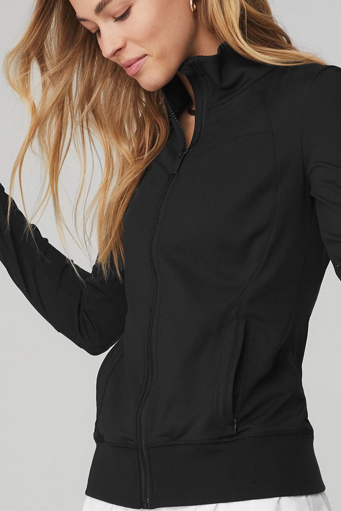 Alo Yoga Contour Women's Jackets Black | 21CFNDLTI