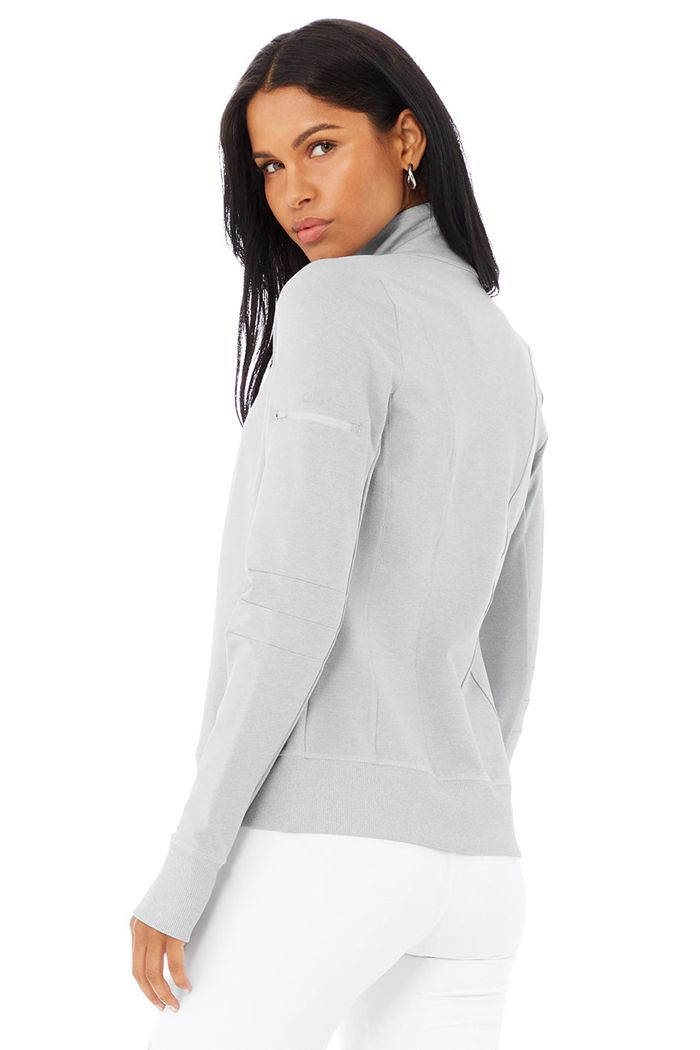 Alo Yoga Contour Women's Jackets Grey | 10WYUHJVK