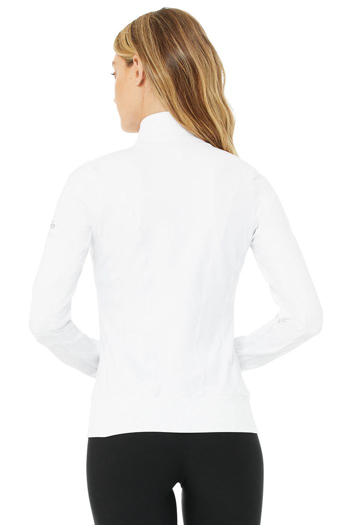 Alo Yoga Contour Women's Jackets White | 20RPCMFET