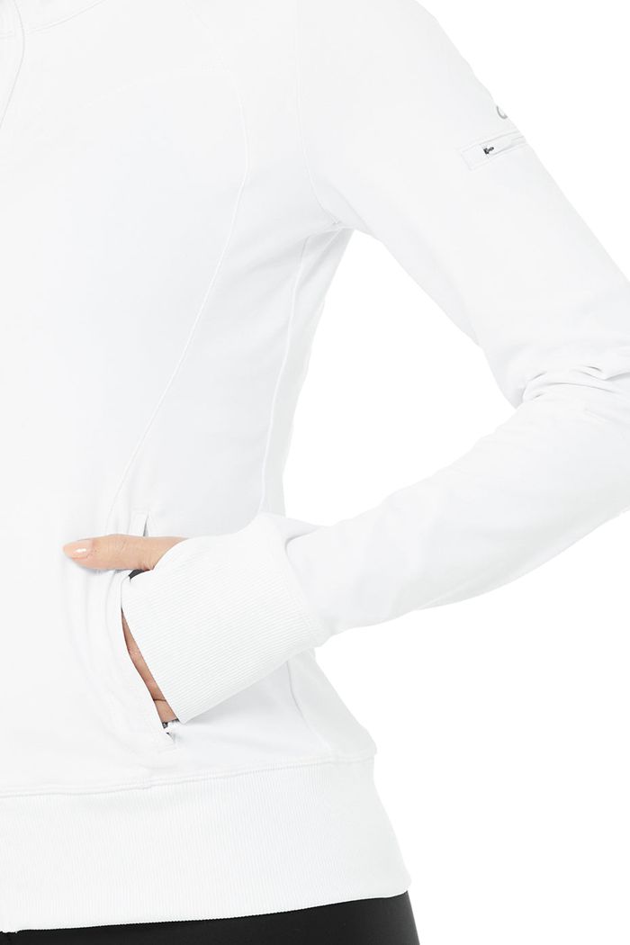 Alo Yoga Contour Women's Jackets White | 20RPCMFET