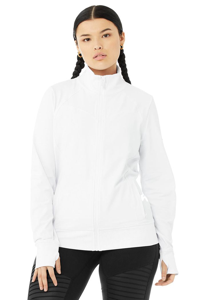 Alo Yoga Contour Women's Jackets White | 20RPCMFET