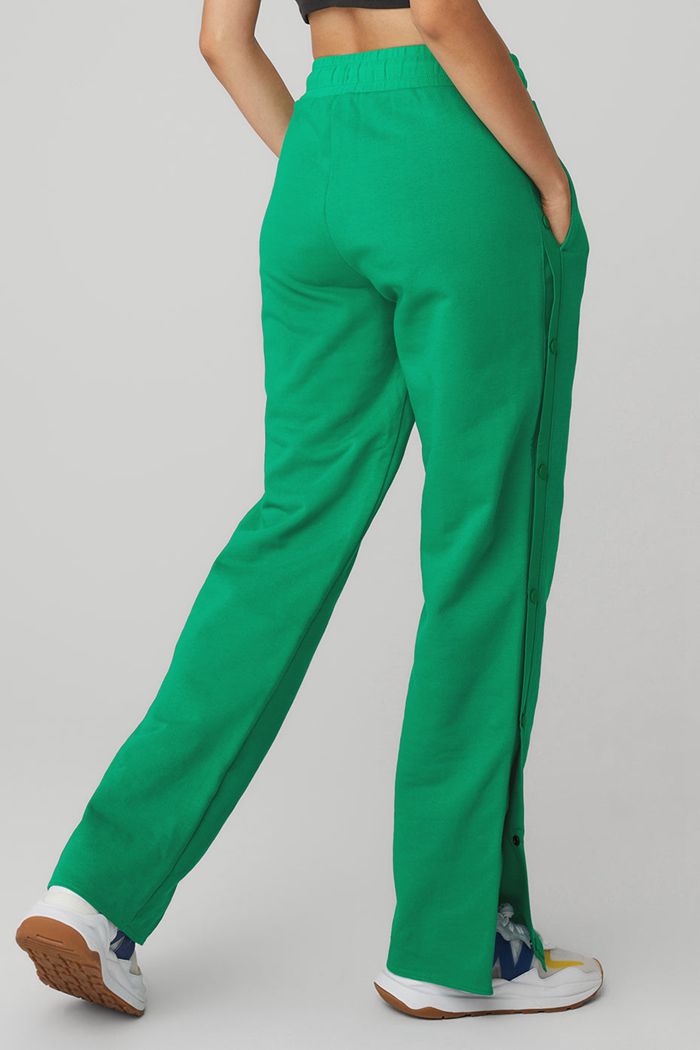 Alo Yoga Courtside Tearaway Snap Women's Pants Green Turquoise | 01KATYWLI