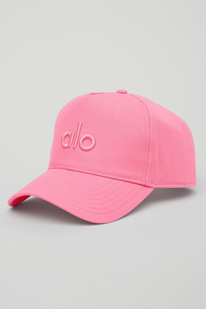 Alo Yoga District Trucker Women\'s Hats Pink | 52VGKFLTH