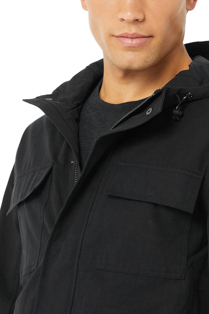 Alo Yoga Division Field Men's Jackets Black | 28RHIWBYF