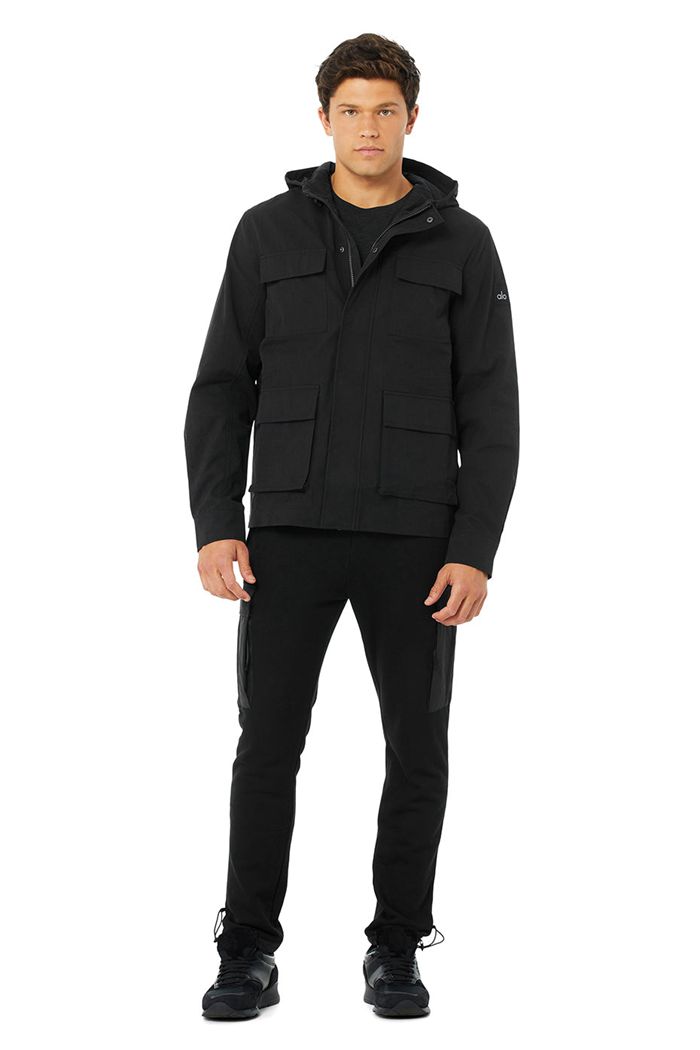 Alo Yoga Division Field Men's Jackets Black | 28RHIWBYF