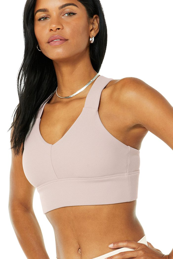 Alo Yoga Emulate Women's Bras Pink | 96KANZIDO