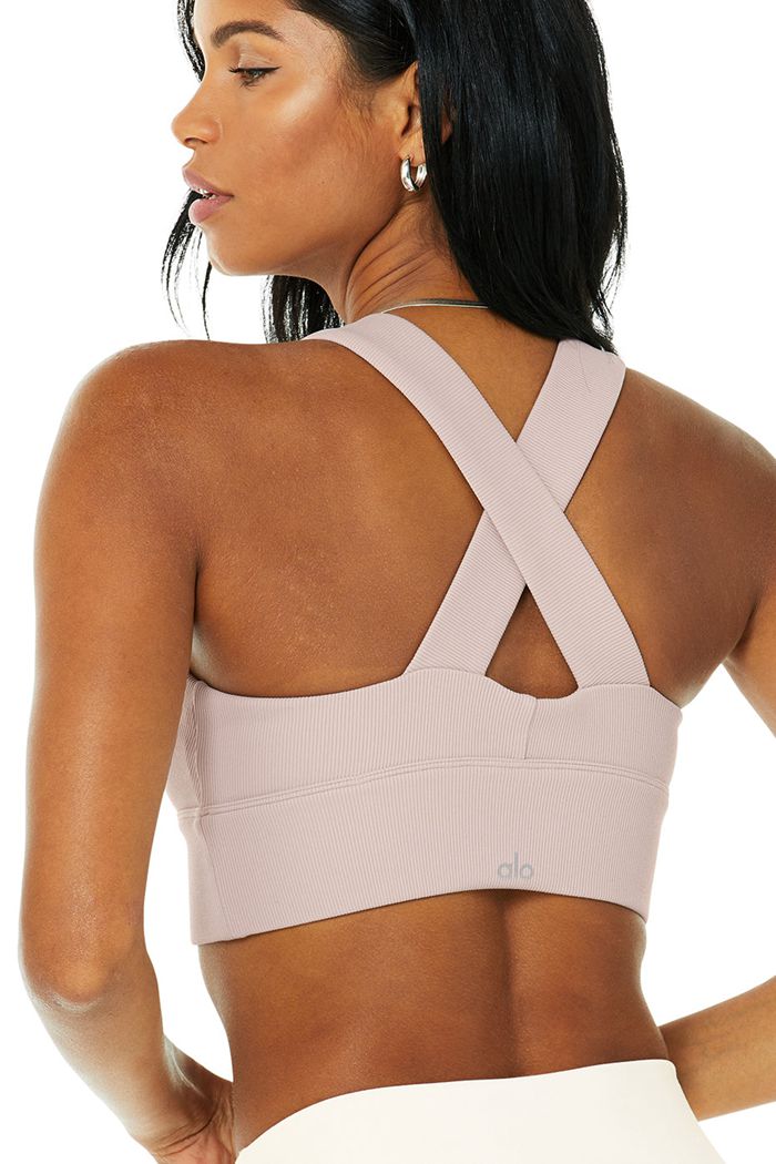 Alo Yoga Emulate Women's Bras Pink | 96KANZIDO