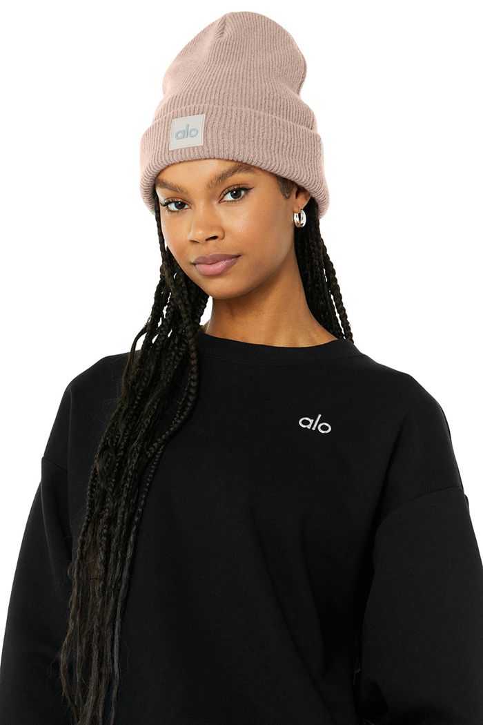 Alo Yoga Everyday Women's Beanie Pink | 69JPZMKYL