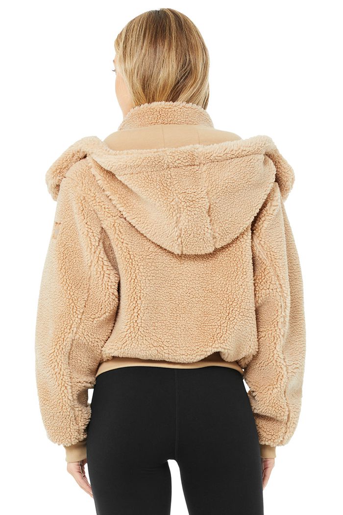 Alo Yoga Foxy Sherpa Women's Jackets Brown | 26PSRVUNK