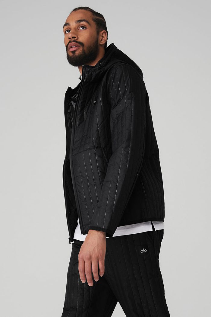 Alo Yoga Future Men's Jackets Black | 54LZGTCDH