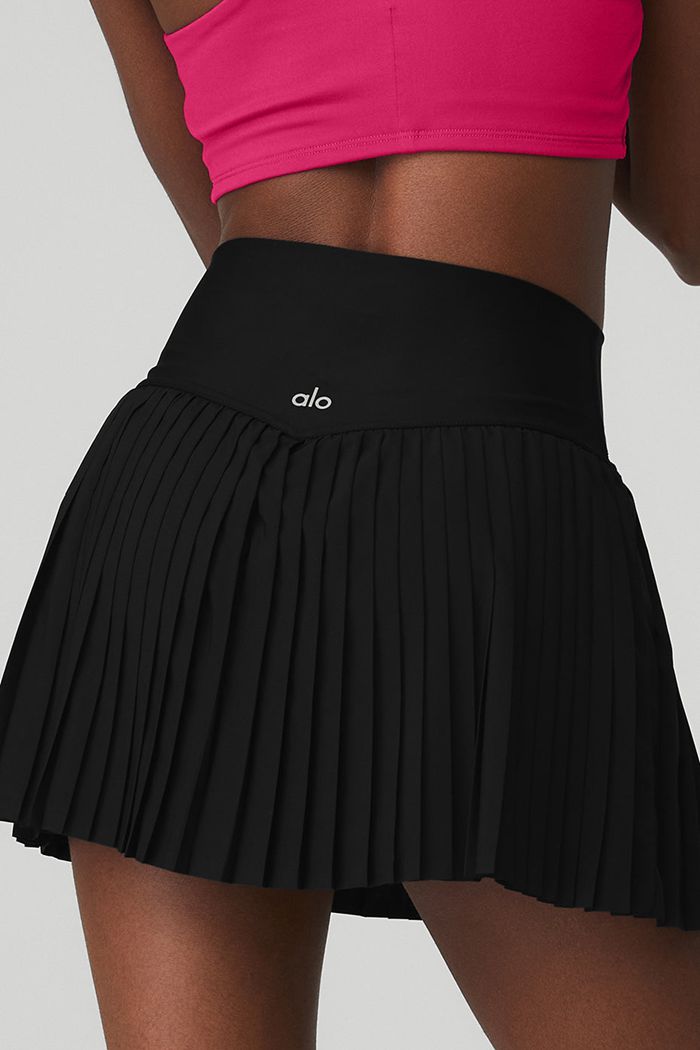 Alo Yoga Grand Slam Tennis Women's Skirts Black | 64UXYVTJM