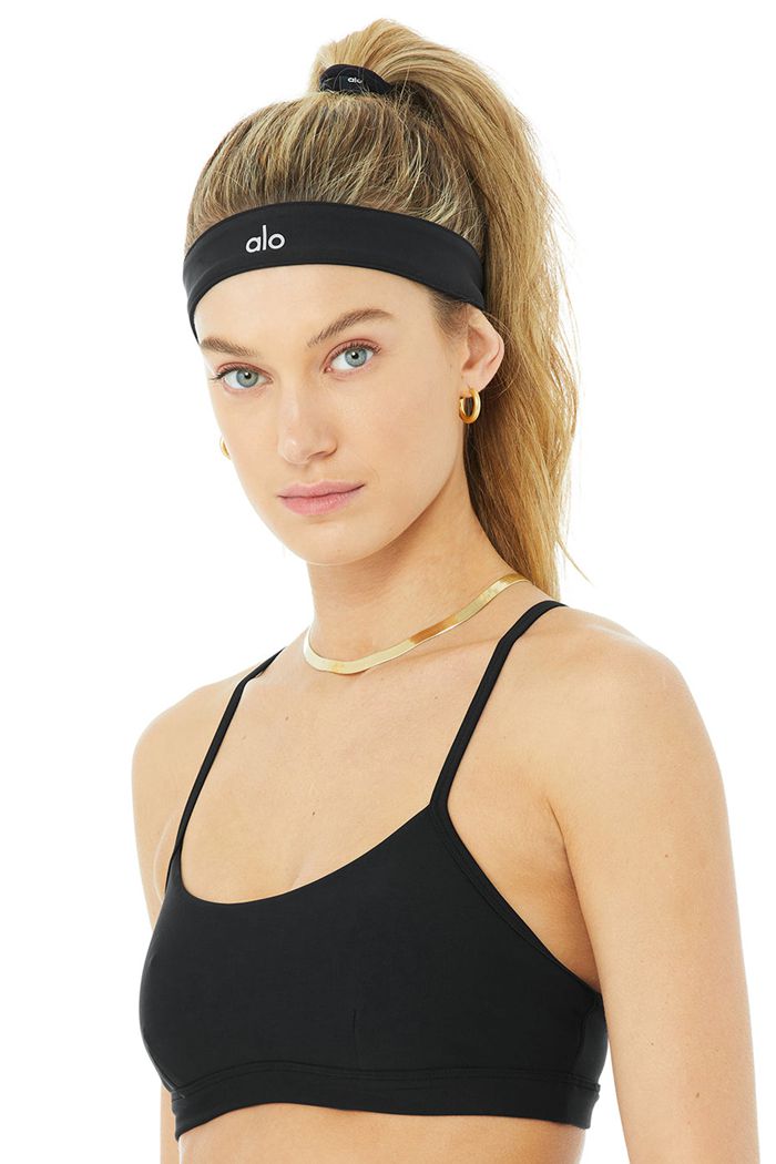 Alo Yoga Hero Women's Headband Black | 45PXBSJDL