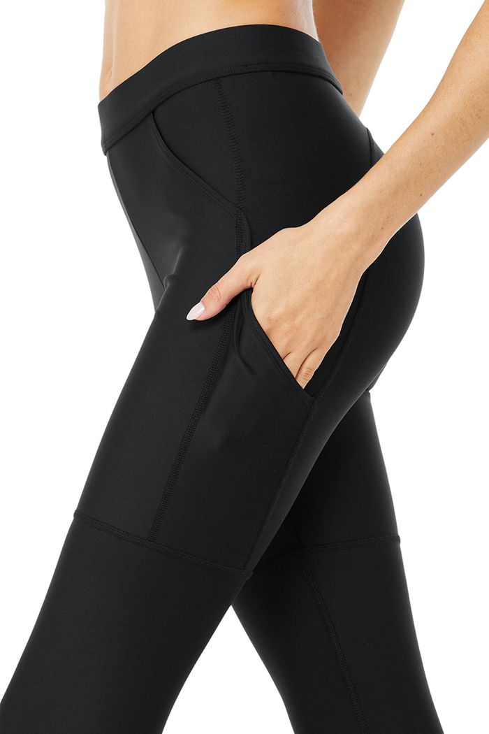 Alo Yoga High-Waist 4 Pocket Utility Women's Leggings Black | 57TXYDZIM