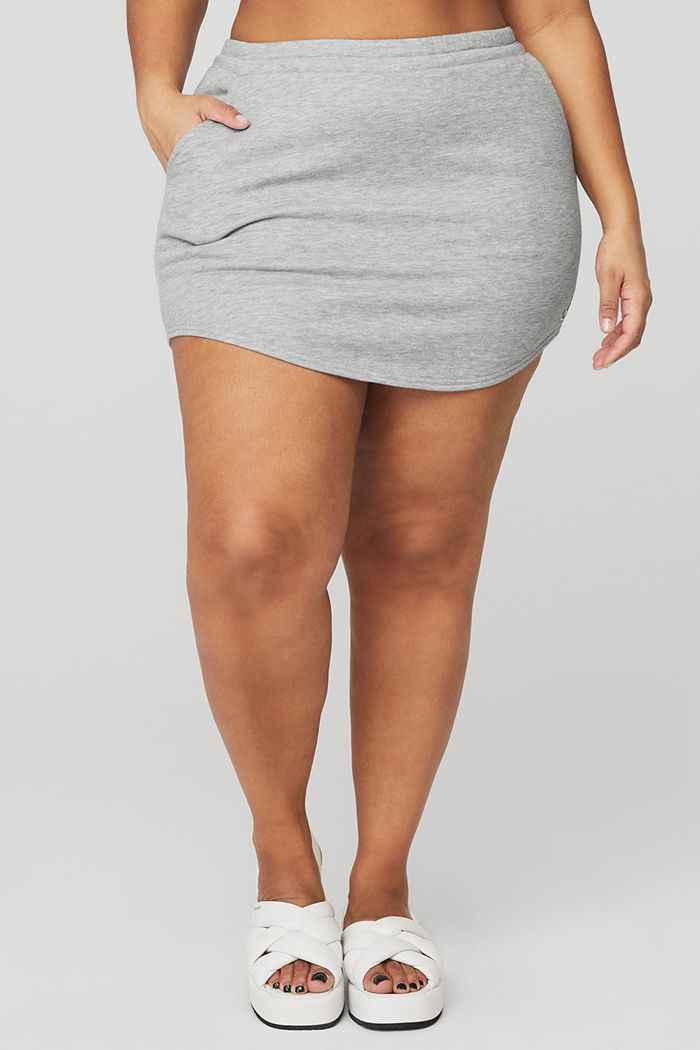 Alo Yoga High-Waist Accolade Women's Skirts Grey | 61HOQBRLN