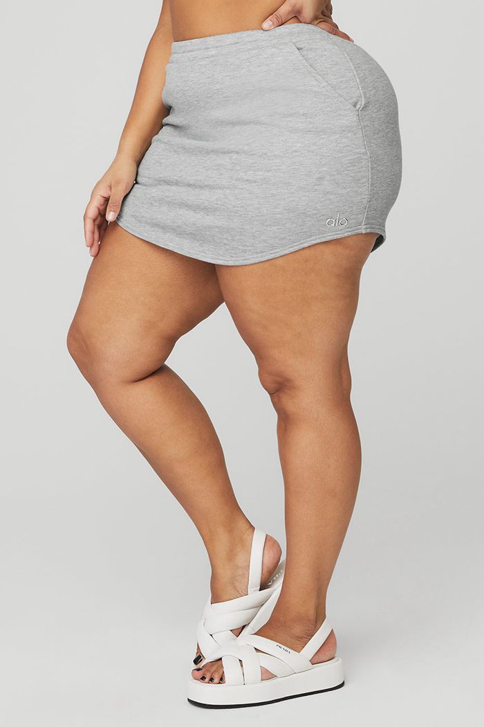 Alo Yoga High-Waist Accolade Women's Skirts Grey | 61HOQBRLN