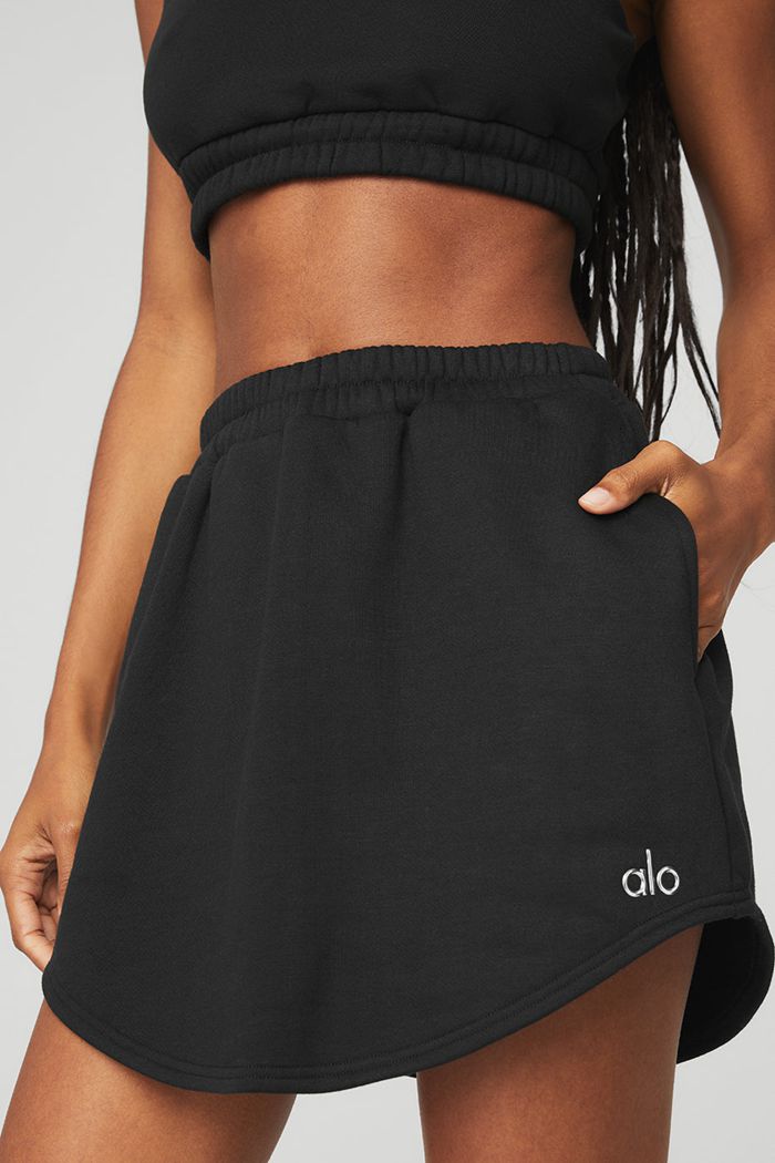 Alo Yoga High-Waist Accolade Women's Skirts Black | 93YFHRETP