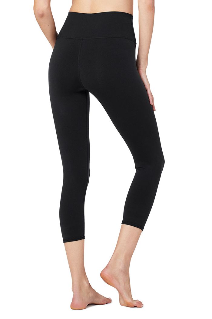 Alo Yoga High-Waist Airbrush Capri Women's Pants Black | 92RTKVQYB