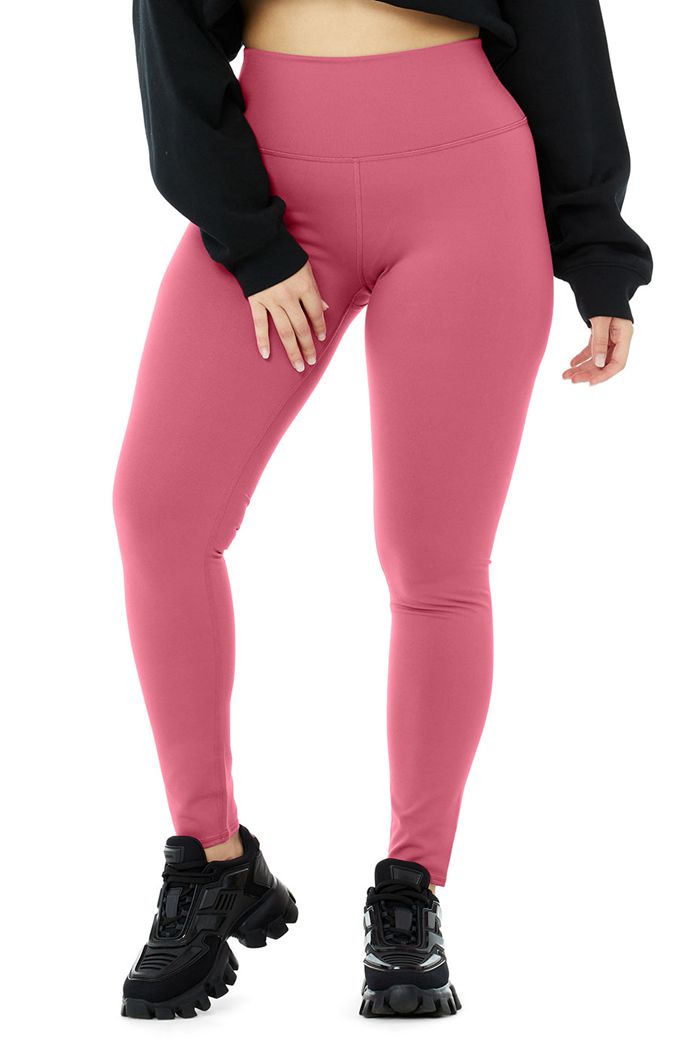 Alo Yoga High-Waist Airbrush Women's Leggings Purple | 61HULPKNX