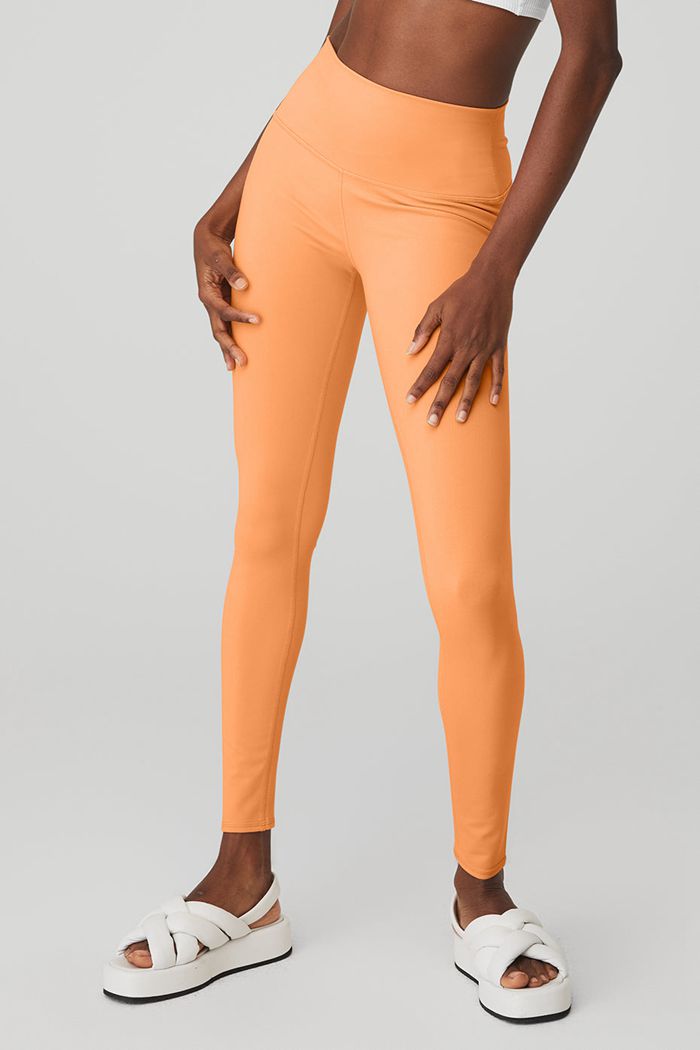 Alo Yoga High-Waist Airbrush Women's Leggings Orange | 61PQKWFZV