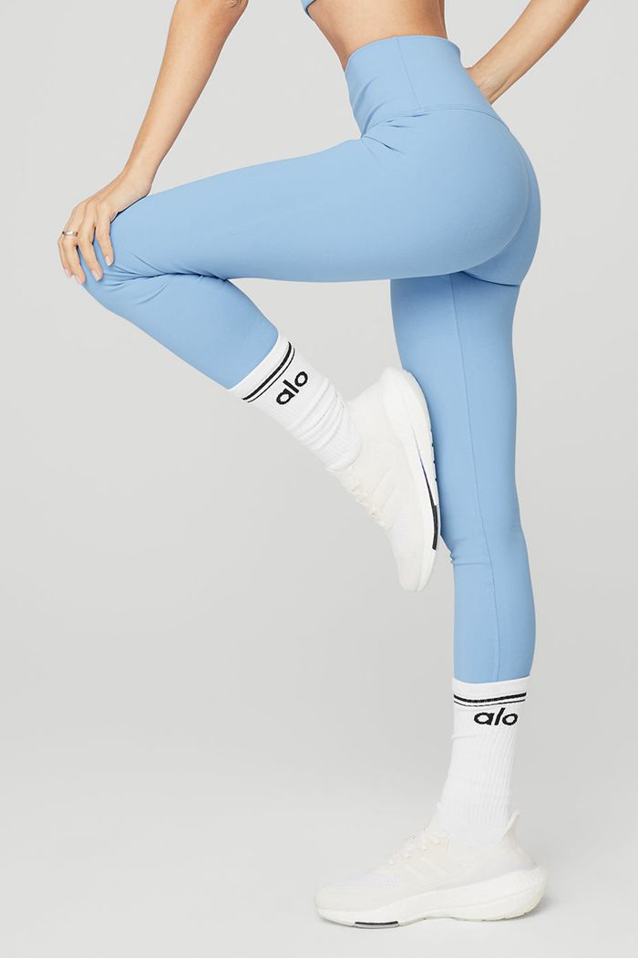 Alo Yoga High-Waist Airbrush Women's Leggings Blue | 80NPUZTRF