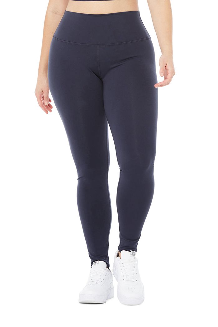 Alo Yoga High-Waist Airbrush Women's Leggings Black | 86HOQYNAX