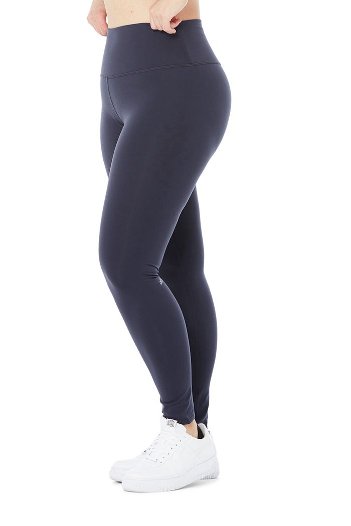 Alo Yoga High-Waist Airbrush Women's Leggings Black | 86HOQYNAX