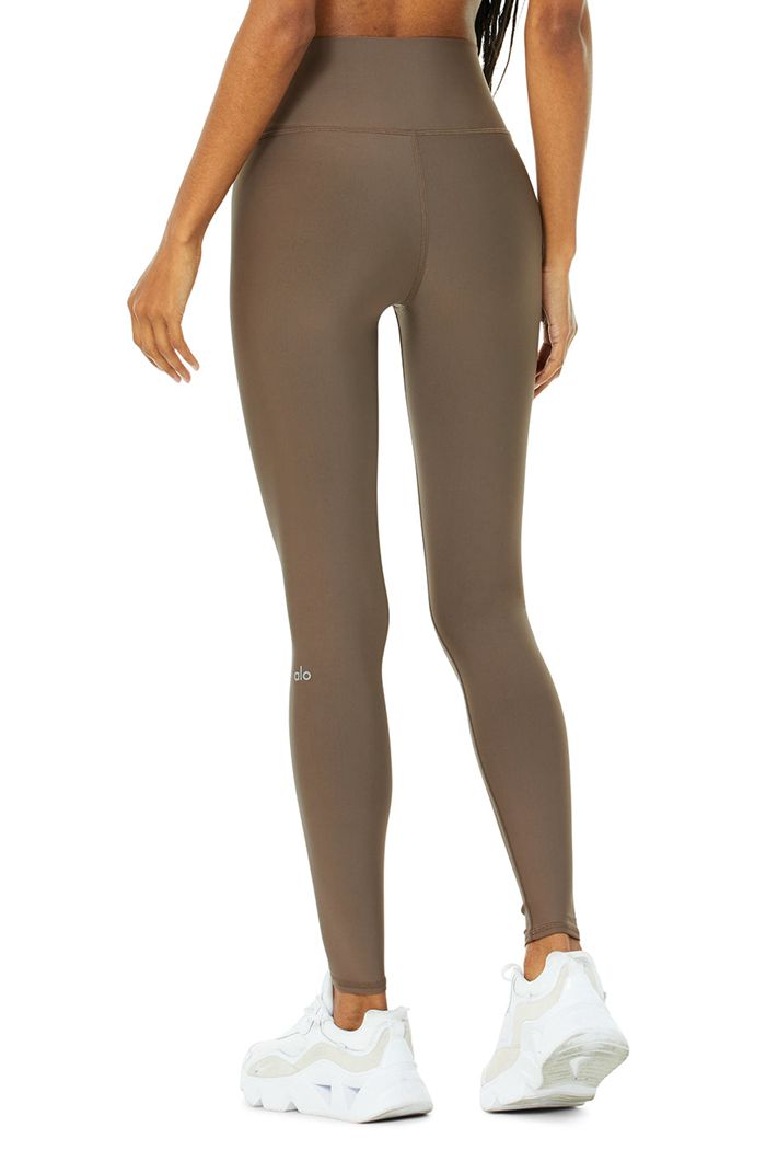 Alo Yoga High-Waist Airlift Women's Leggings Brown | 06EZPKTMB