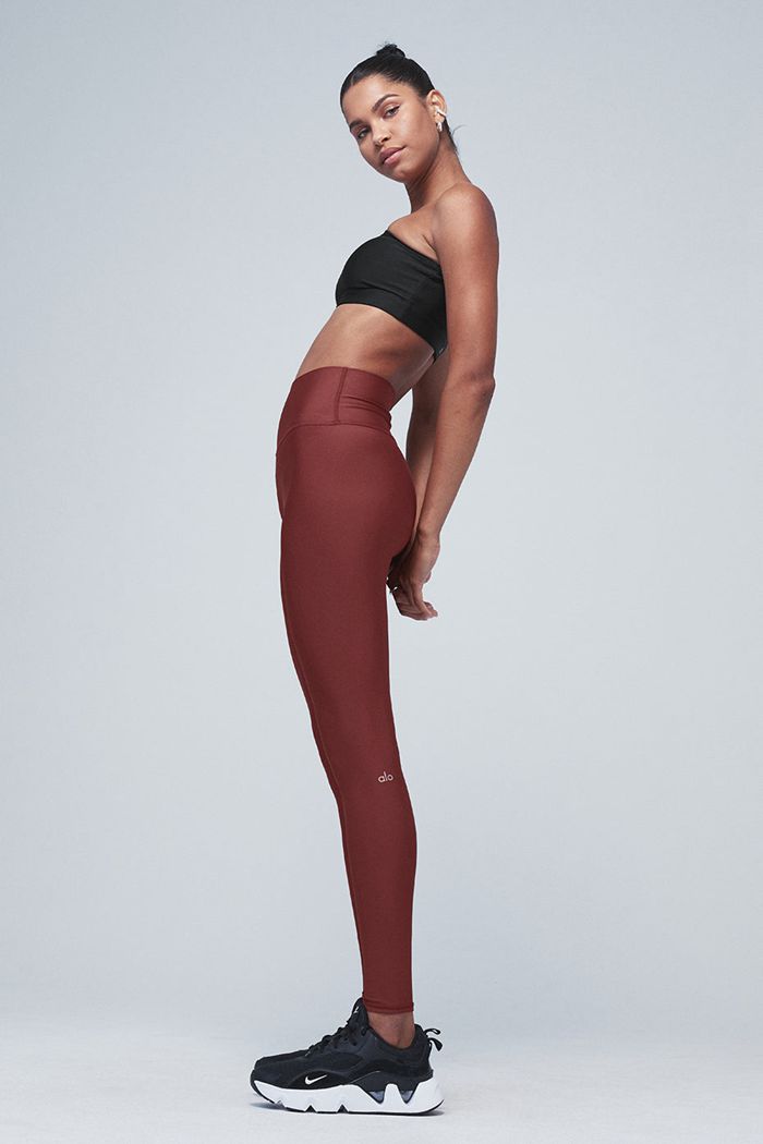 Alo Yoga High-Waist Airlift Women's Leggings Red | 29LAEVPCD