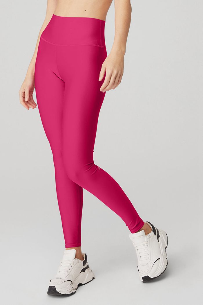 Alo Yoga High-Waist Airlift Women's Leggings Red | 74BQSJPAW