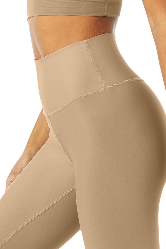 Alo Yoga High-Waist Airlift Women's Leggings Brown | 81YFWBREP