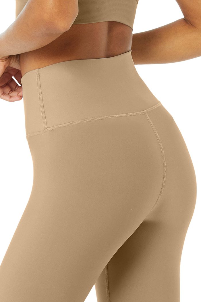 Alo Yoga High-Waist Airlift Women's Leggings Brown | 81YFWBREP