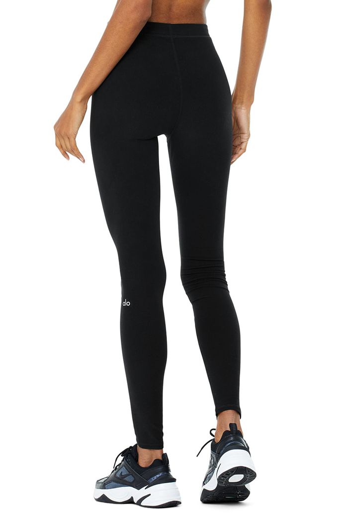 Alo Yoga High-Waist Alosoft Flow Women's Leggings Black | 76NPDKFMI