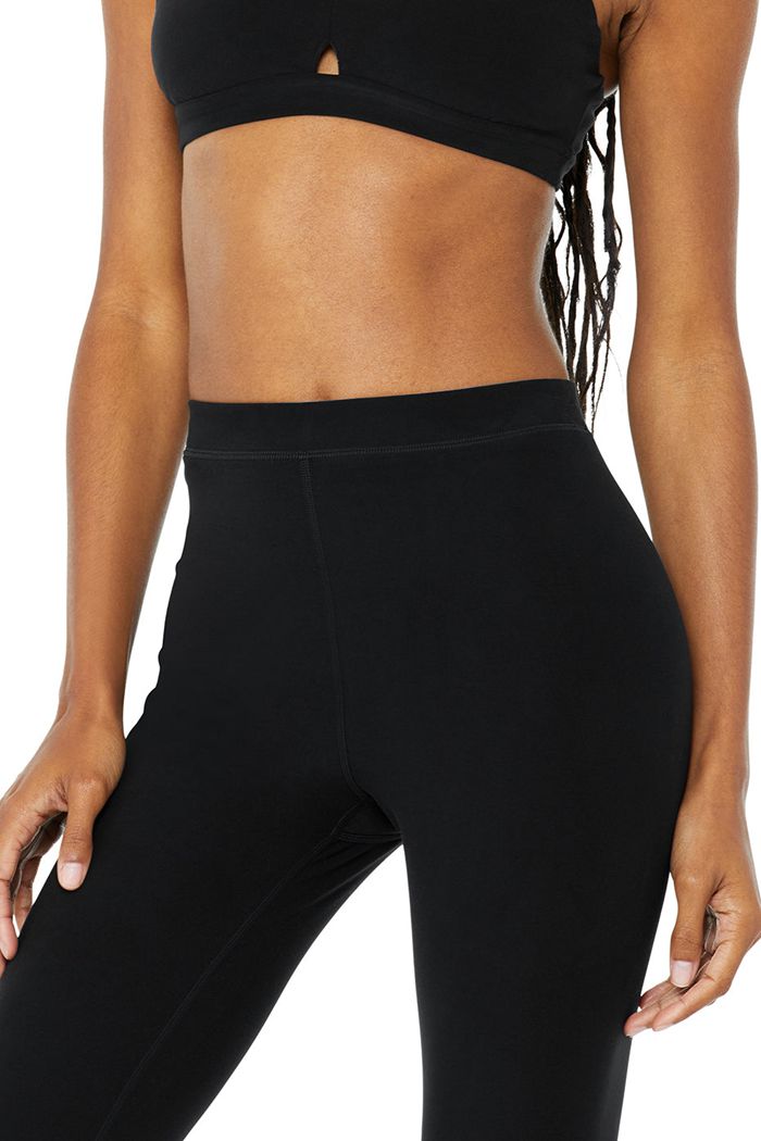 Alo Yoga High-Waist Alosoft Flow Women's Leggings Black | 76NPDKFMI