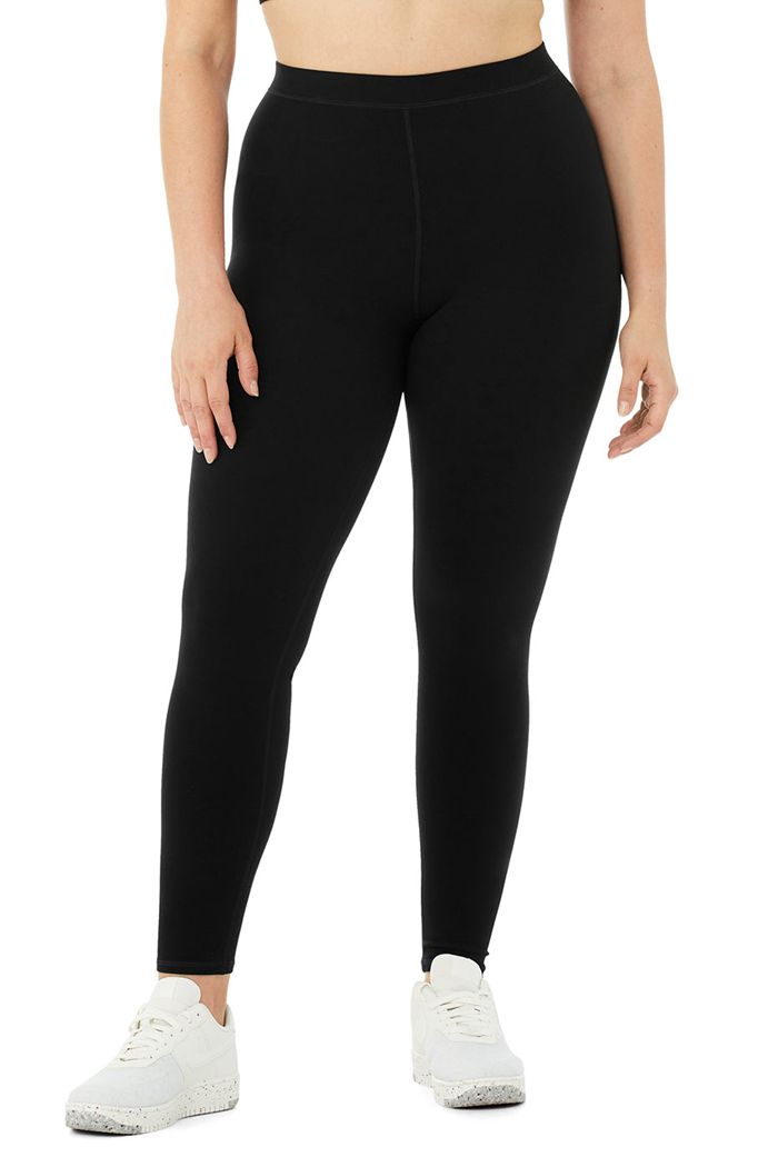 Alo Yoga High-Waist Alosoft Flow Women's Leggings Black | 76NPDKFMI