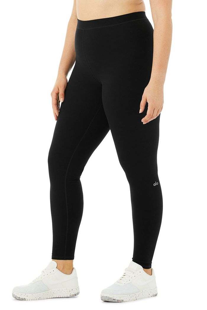 Alo Yoga High-Waist Alosoft Flow Women's Leggings Black | 76NPDKFMI