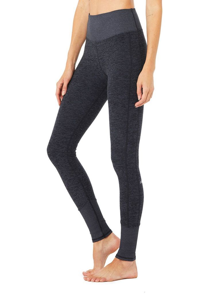 Alo Yoga High-Waist Alosoft Lounge Women's Leggings Navy | 39HJLQNTK