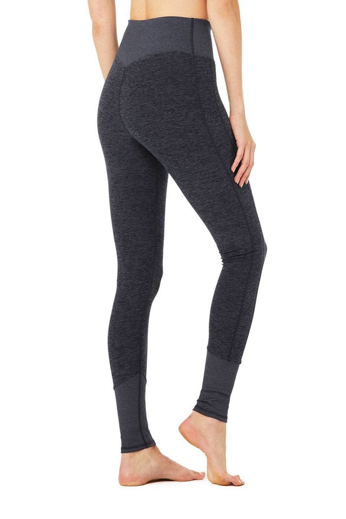 Alo Yoga High-Waist Alosoft Lounge Women's Leggings Navy | 39HJLQNTK