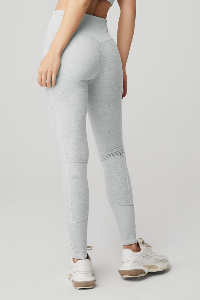 Alo Yoga High-Waist Alosoft Lounge Women's Leggings Grey | 73TVNBIEH