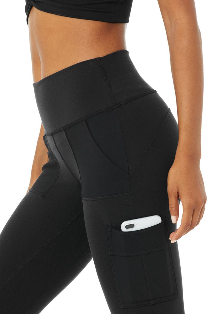 Alo Yoga High-Waist Cargo Women's Leggings Black | 80ROIVYWL